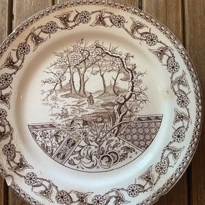 1883 Wedgwood China Plate, Yosemite pattern